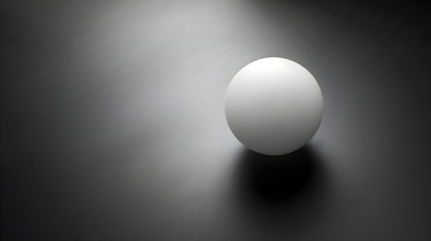 ein weißer Ball, der auf einem Tisch sitzt