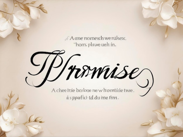 ein weißer Blumenrahmen mit einem Zitat darauf, das sagt: Versprechen ein Stück Papier, das abgerissen wurde