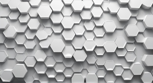ein weißer Hintergrund mit einem weißen Hintergrund, der ein Muster aus weißen Sechseckern hat