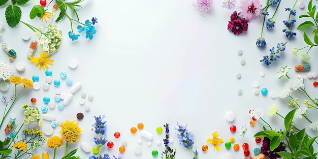 ein weißer Tisch mit bunten Blumen und den Worten glücklicher Geburtstag darauf