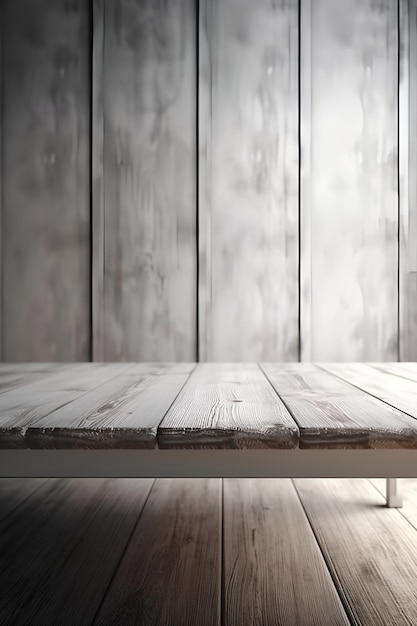 Ein weißer Tisch mit einer Holzplatte, auf der das Wort „“ steht