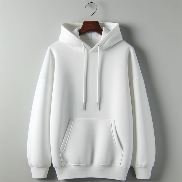 ein weißes Hoodie mit einem roten Tag, auf dem T-Shirt steht