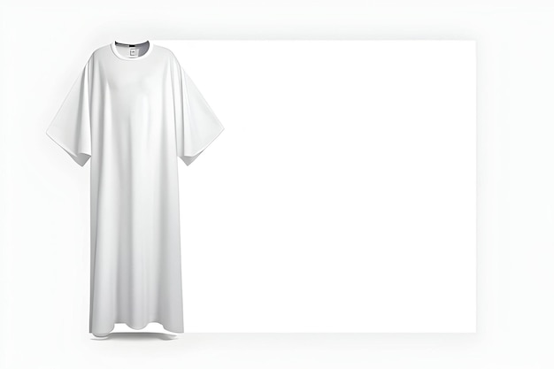 Ein weißes T-Shirt-Mockup-Hintergrund mit glatter, sauberer Textur