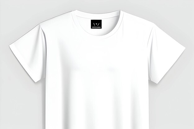 Ein weißes T-Shirt-Mockup-Hintergrund mit glatter, sauberer Textur
