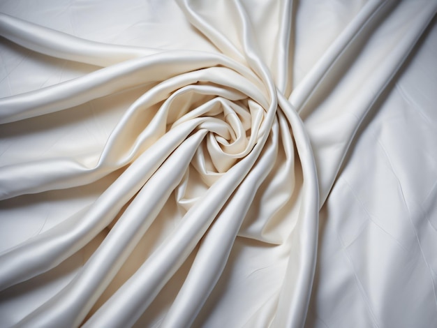 Ein weißes Tuch mit einem Spiralmuster in der Mitte