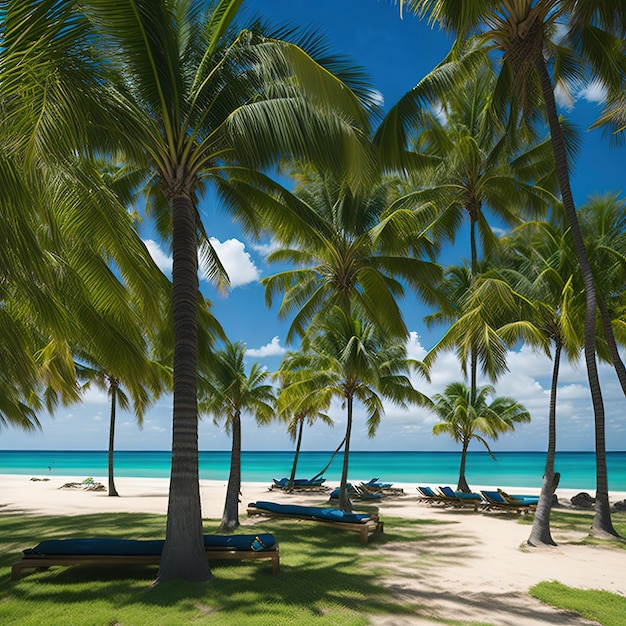 ein wunderschöner Blick auf den Strand im Sommer