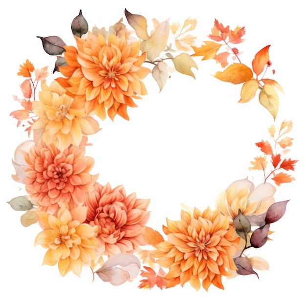 Ein wunderschöner Blumenrand-Hintergrund für den Herbst