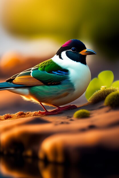 Foto ein wunderschöner kingfisher erzeugte ai