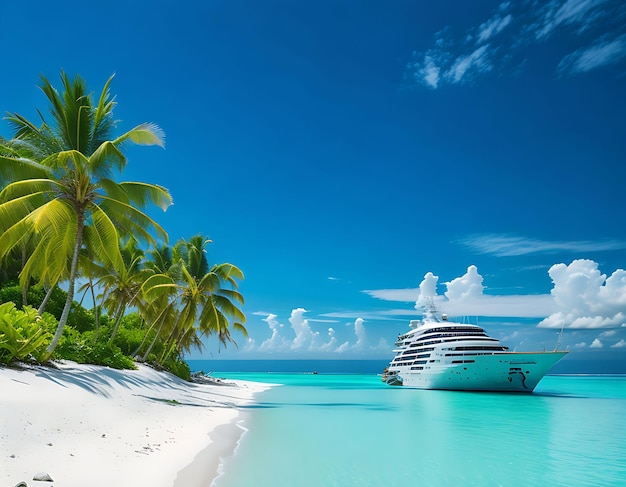 Ein wunderschöner Meeresstrand im Sommer