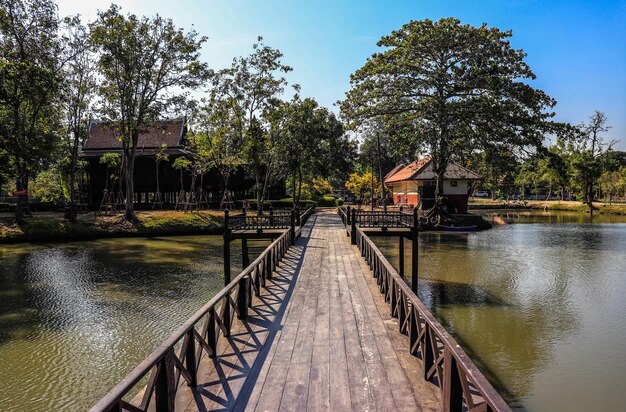 Ein wunderschöner Panoramablick auf Ayutthaya Thailand