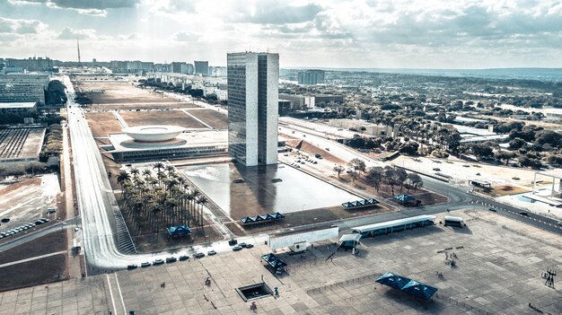 Ein wunderschöner Panoramablick auf die brasilianische Hauptstadt Brasilia