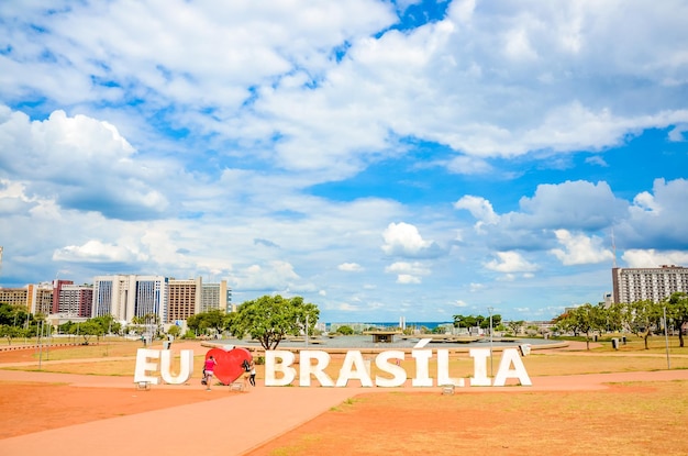 Ein wunderschöner Panoramablick auf die brasilianische Hauptstadt Brasilia