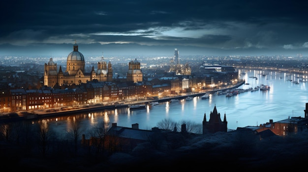 Ein wunderschöner Panoramablick auf die Stadt Liverpool