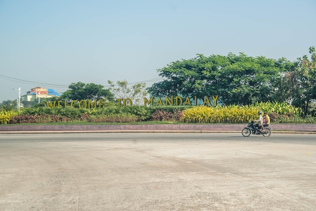 Ein wunderschöner Panoramablick auf Mandalay Myanmar