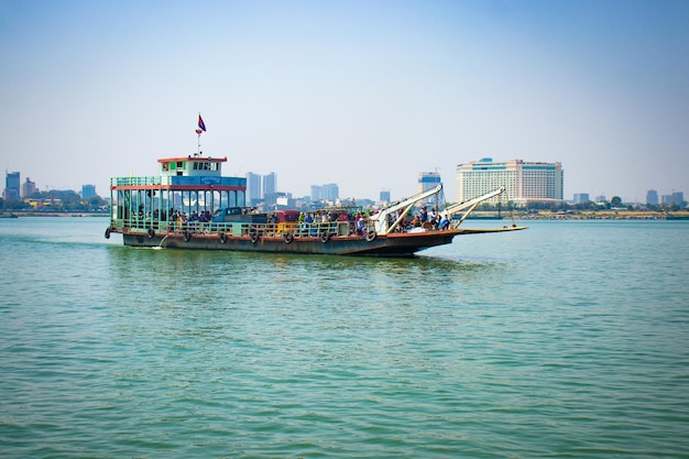 Ein wunderschöner Panoramablick auf Phnom Penh in Kambodscha