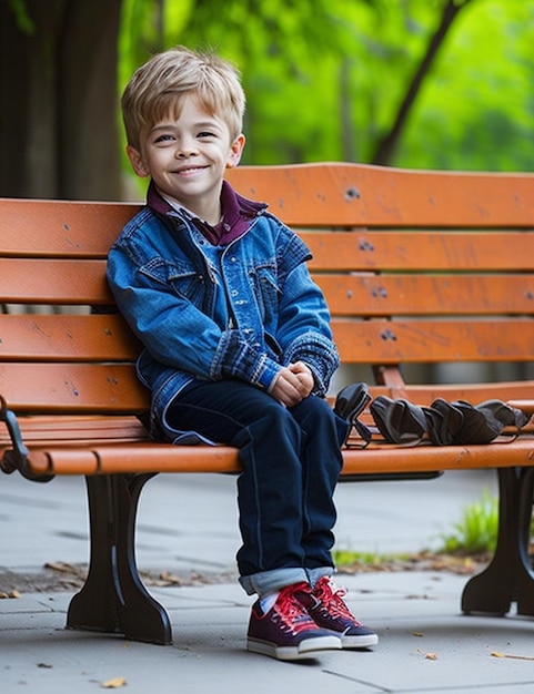 Ein wunderschöner, so süßer Junge, ein Kinderlächeln