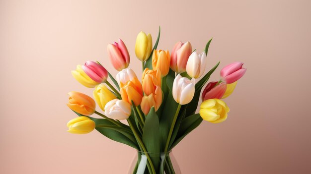 Ein wunderschöner Strauß Tulpen