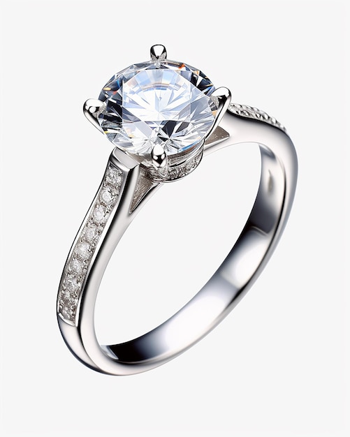 Foto ein wunderschöner verlobungsring mit diamanten.