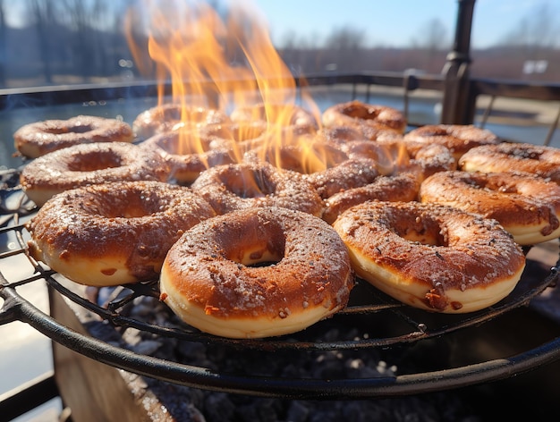 Ein wunderschönes Foto von einem bayerischen Brezel zum Oktoberfest