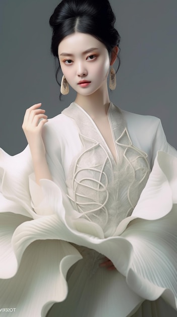ein wunderschönes Hanfu-Modell