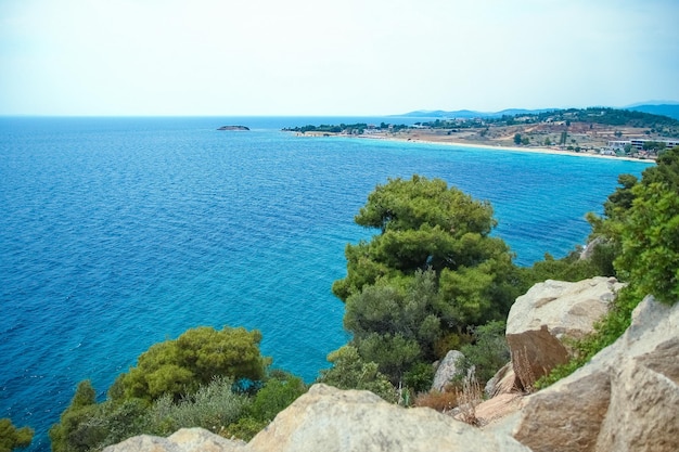 Ein wunderschönes Meer in Griechenland auf Naturhintergrund