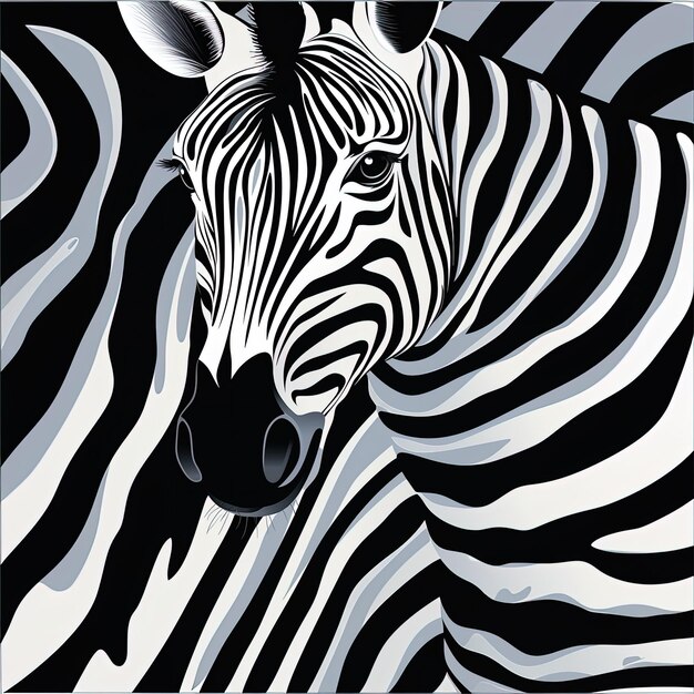 ein Zebra mit dem Kopf eines Zebras