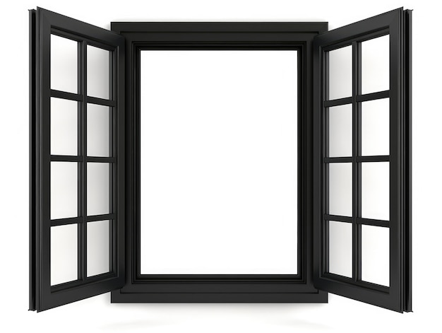 Ein zeitgenössisches Black-Metal-Fenster auf weißem Hintergrund