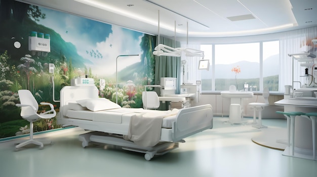 Ein Zimmer in einem Krankenhausfoto