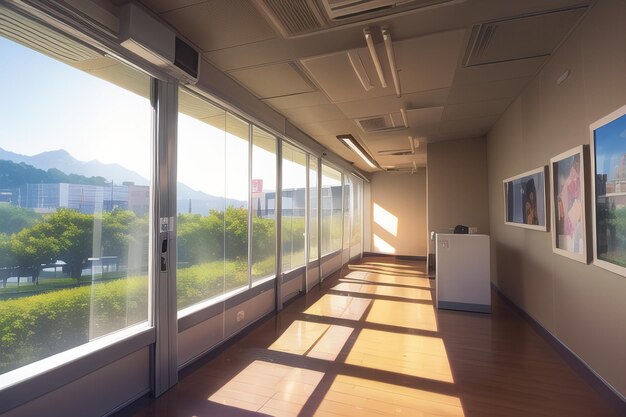 Ein Zimmer mit Blick auf die Berge