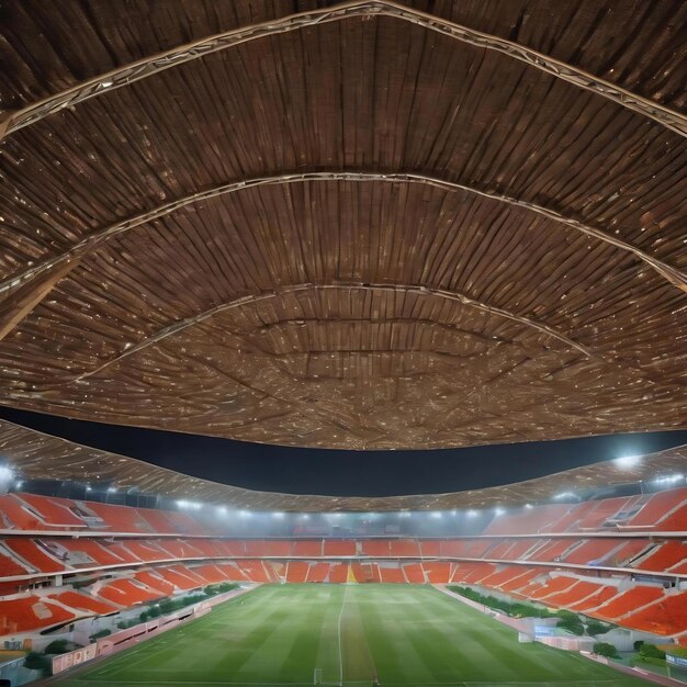 Foto ein zugdach aus stoff im öffentlichen stadion in thailand