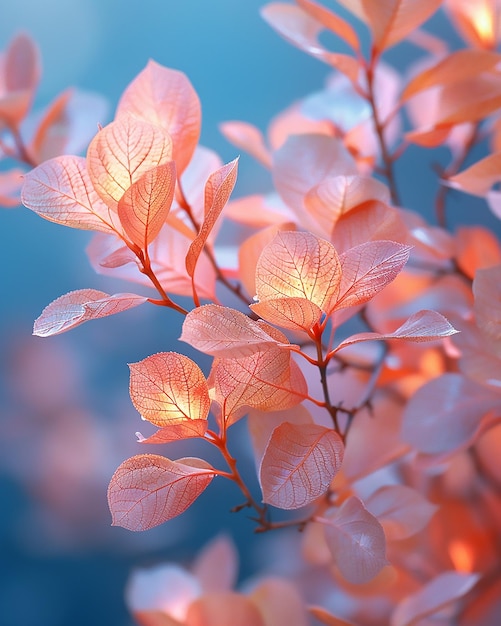 Foto ein zweig eines baumes mit dem licht darauf