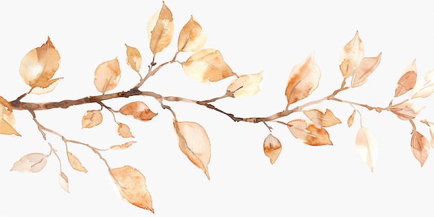 ein Zweig eines Baumes mit Herbstblättern
