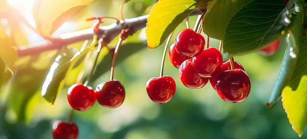 Foto ein zweig mit roten beeren, die daran hängen