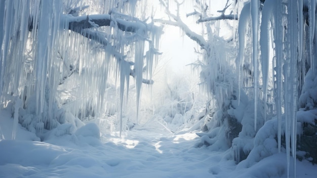 Eine abgelegene arktische Landschaft mit endlosem Eis und Schnee