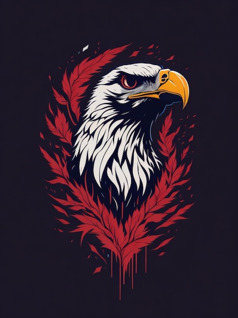 eine Adler-Illustration für ein T-Shirt-Design