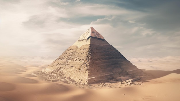 Eine alte Pyramide in der Wüste