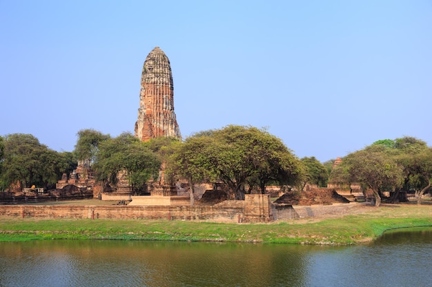 Eine alte Stupa im Tempel Wat Phra Ram Ayutthaya Thailand