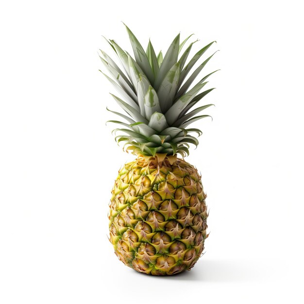 Eine Ananas mit grünen Blättern und einer großen Spitze.