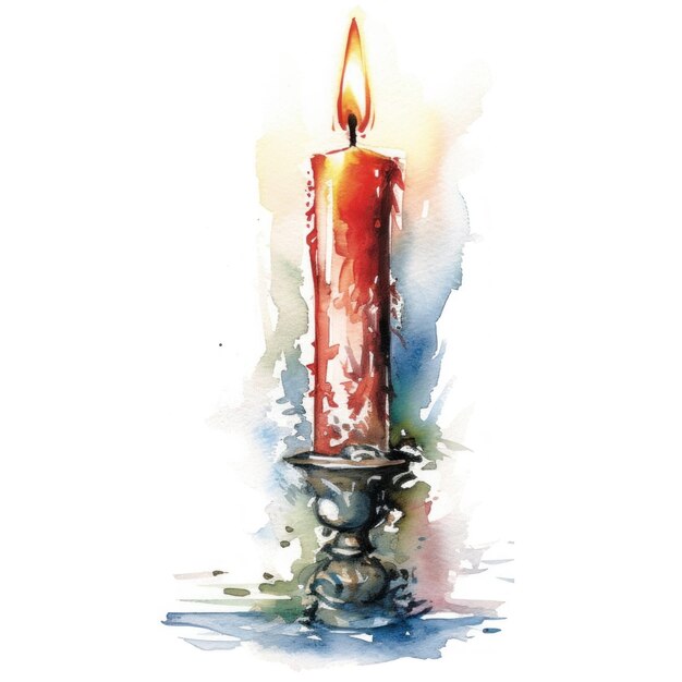 eine angezündete Kerze, die mit den Worten "Feuer" angezündet ist.