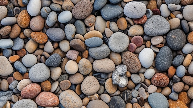 Eine Ansammlung von Felsen am Strand