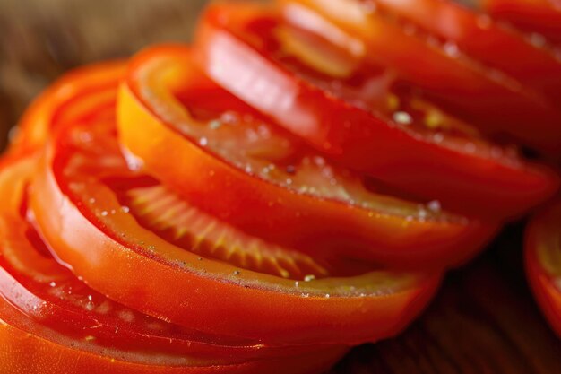 Eine appetitliche Komposition aus perfekt geschnittenen Tomaten