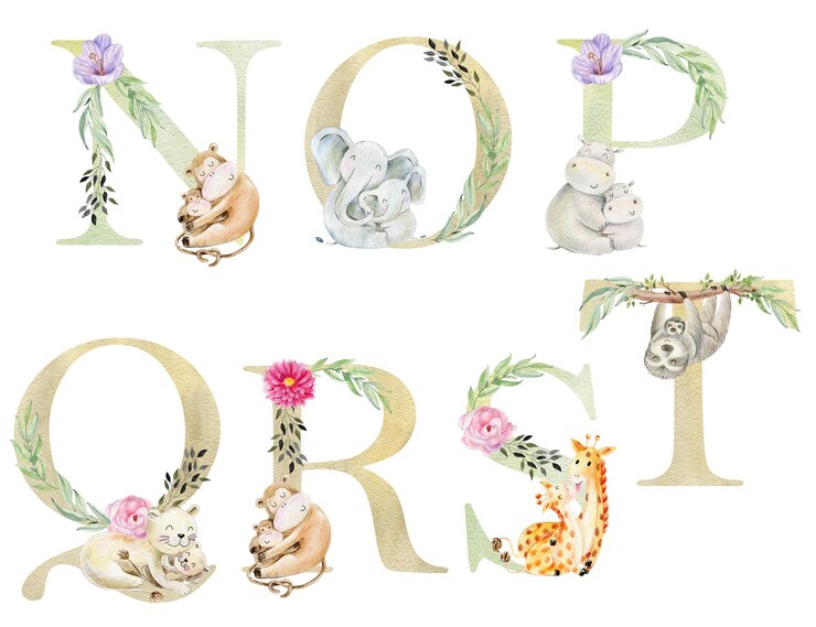 Foto eine aquarellillustration des wortes nein und s.