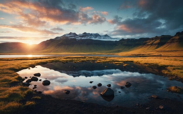 Eine atemberaubende Aussicht auf Island