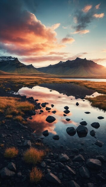 Eine atemberaubende Aussicht auf Island