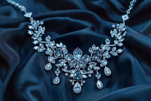 Eine atemberaubende Diamantenhalskette in einem Juweliergeschäft