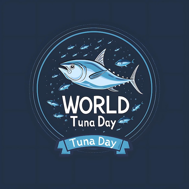 Eine atemberaubende Vektorgrafik für die Feier des Welt-Tunfisch-Tages: Ein flaches Design für Ihren Flyer