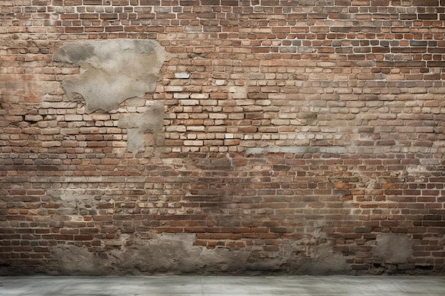 eine Backsteinmauer mit einem großen Felsen darauf