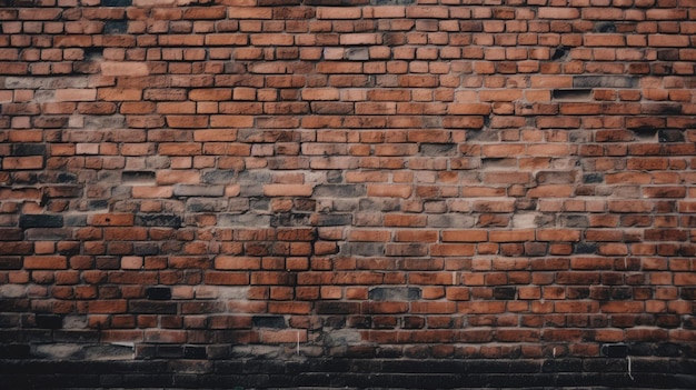 Eine Backsteinmauer mit einer roten Backsteinmauer und einem Schild mit der Aufschrift „Ziegel“