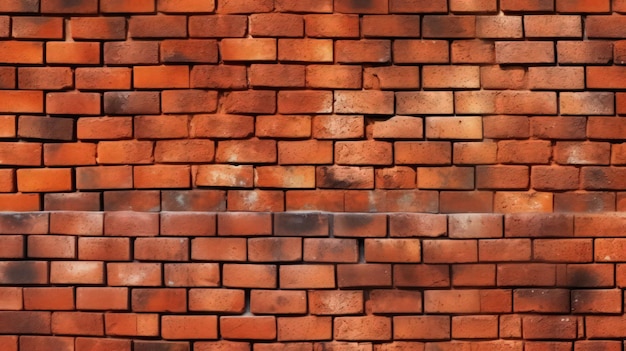 Foto eine backsteinmauer mit einer schwarzen linie in der mitte