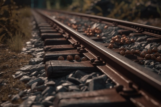 Eine Bahnstrecke mit einem Schild mit der Aufschrift "Zuggleise".